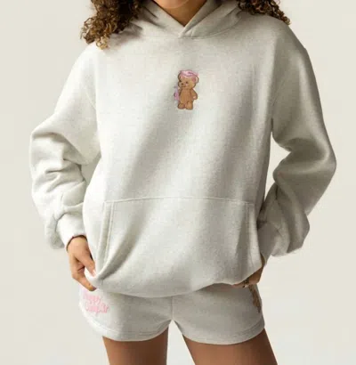 The Happy Camp3r Grad Bear Hoodie In Heathery Gray In Neutral