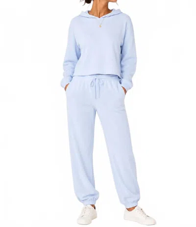 The Happy Camp3r Lily Lounge Pant Set In Periwinkle In Blue