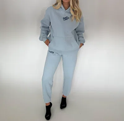 The Happy Camp3r Puff Series Hoodie In Snowflake Blue In Multi