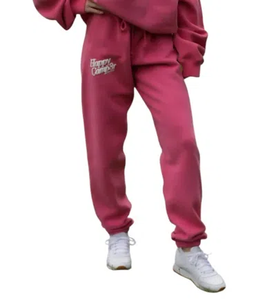 The Happy Camp3r Relaxed Jogger Pants In Hot Pink In Red