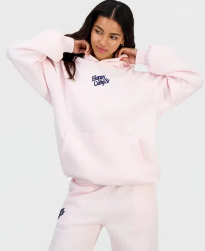 The Happy Camp3r Women's Puff Series Hooded Sweatshirt In Blush Pink
