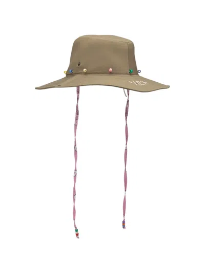 The Hat Gang Bead-embellished Fedora Hat In Neutral