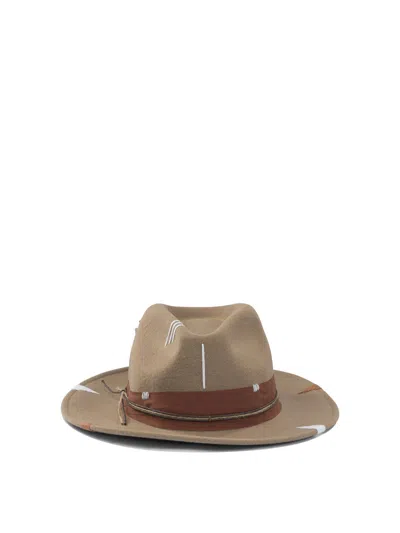The Hat Gang Hat With Embroidered Motifs Hats Beige In Black