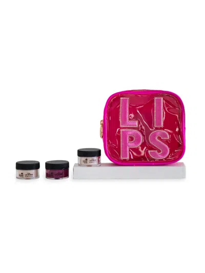 The Hemp Philosophy Women's 3-piece Cbd Lip Kit Set In Neon Pink