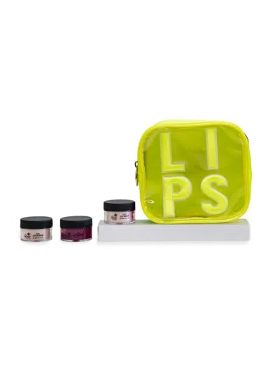 The Hemp Philosophy Women's 3-piece Cbd Lip Kit Set In Neon Yellow