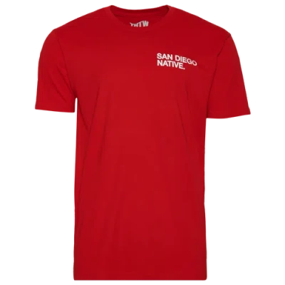 The Hometown Wave Mens  From San Diego T-shirt In Red