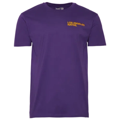 The Hometown Wave Mens  Los Angeles Native T-shirt In Purple/gold
