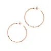 The Hoop Station Men's Twist Lago Di Como Hoop Earrings - Rose Gold