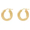 THE HOOP STATION WOMEN'S MATTE SQUARED HOOPS GOLD