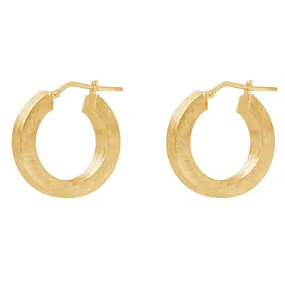 THE HOOP STATION WOMEN'S MATTE SQUARED HOOPS GOLD