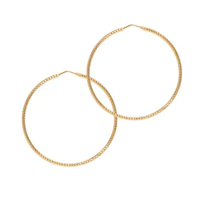 The Hoop Station Women's Roma Hoops & Roma Bangle Gift Set Gold