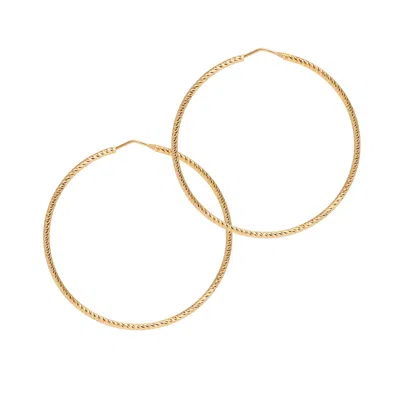 The Hoop Station Women's Roma Hoops Large - Gold