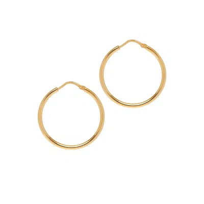 The Hoop Station Women's Skinny Thin Hoop Earrings - Gold Extra Small