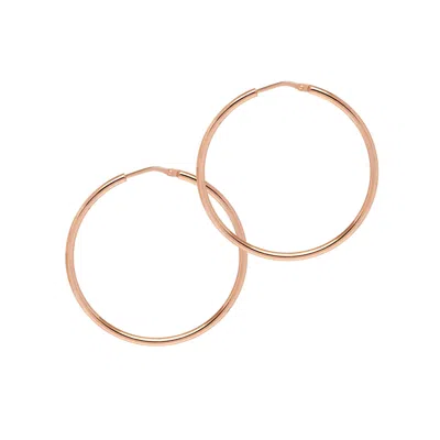 The Hoop Station Women's Skinny Thin Small Rose Gold