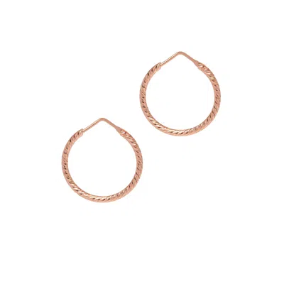 The Hoop Station Women's Sparkly Hoop Earrings Extra Small Rose Gold
