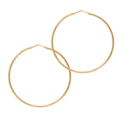 The Hoop Station Women's Sparkly Hoops Extra Large - Gold