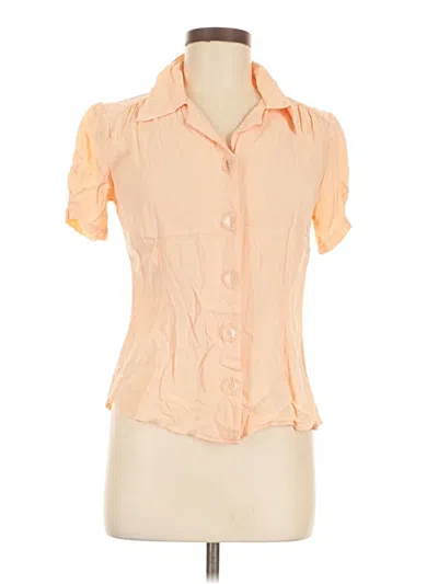 Pre-owned The House Of Foxy Short Sleeve Blouse In Orange
