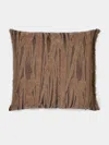The House Of Lyria Abibo Mohair And Cotton Cushion (21.5in/55cm) In Brown