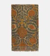 The House Of Lyria Apoteosi Fringed Linen Jacquard Tablecloth In Beige