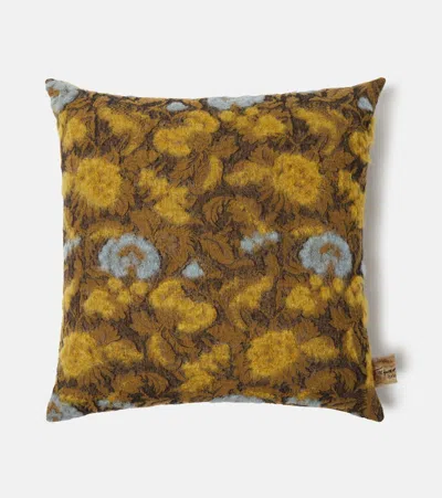 The House Of Lyria Areca Embroidered Floral Cushion In Multi