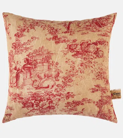 The House Of Lyria Argia Jacquard Cushion In Gold