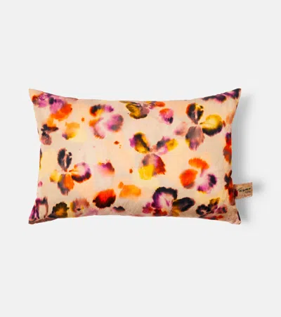The House Of Lyria Benzoino Printed Cushion In Transparent
