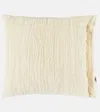 The House Of Lyria Biplex Wool And Cotton-blend Cushion In White