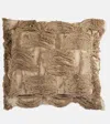 The House Of Lyria Bolma Wool And Cotton Pillow In Brown