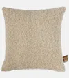 The House Of Lyria Capriccio Brushed-effect Alpaca Cushion In Beige