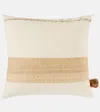 The House Of Lyria Chlore Silk And Linen-blend Cushion In Beige