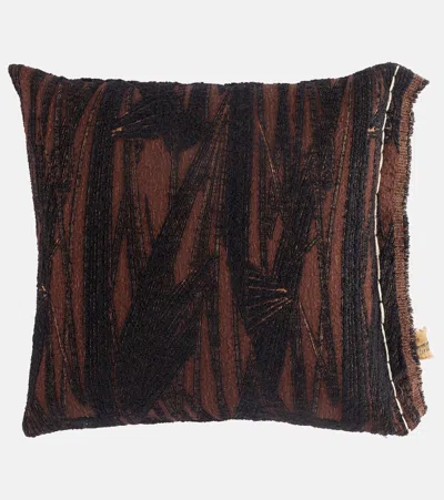 The House Of Lyria Ciria Embroidered Cotton-blend Cushion