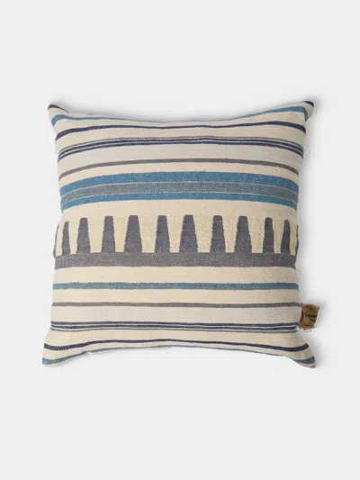 The House Of Lyria Cotton And Linen Cushion (19.5in/50cm) In Multi