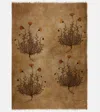 The House Of Lyria Firmamento Floral Linen Blanket In Yellow