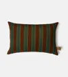 The House Of Lyria Gigliola Striped Cotton And Linen Cushion In Multi