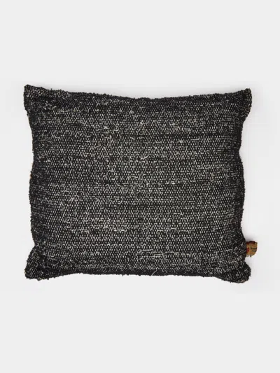 The House Of Lyria Liccio Hand-dyed Wool Cushion  Abask Luxury Gift In Gray
