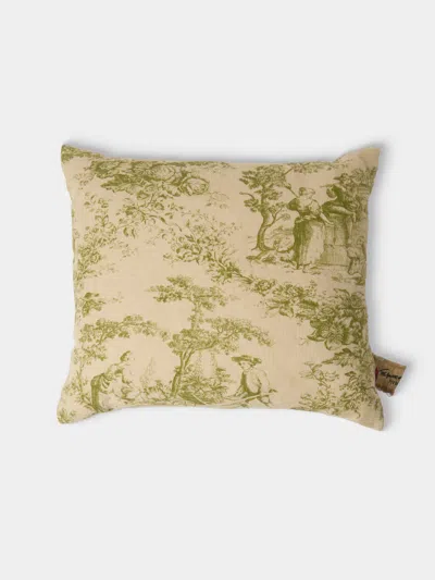 The House Of Lyria Linen Cushion (17.5in/45cm) In Brown