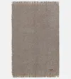 The House Of Lyria Madornale Fringed Wool-blend Blanket In Grey