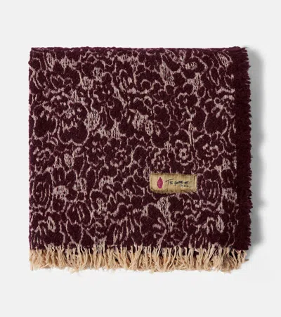 The House Of Lyria Malghe Wool And Cotton-blend Throw In Brown