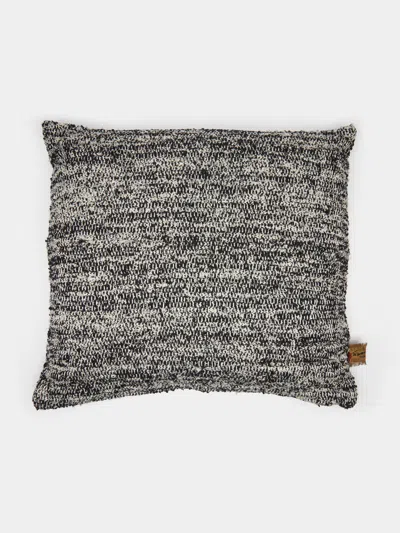 The House Of Lyria Pedale Hand-dyed Wool Cushion  Abask Luxury Gift In Gray