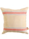 The House Of Lyria Profeta Striped Linen Cushion In Neutrals