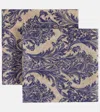 The House Of Lyria Set Of 2 Filea Printed Linen Napkins