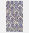 The House Of Lyria Tormento Linen And Cotton-blend Tablecloth In Blue