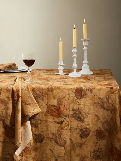 The House Of Lyria Tormento Linen Rectangular Tablecloth (98.5in/2.5m)