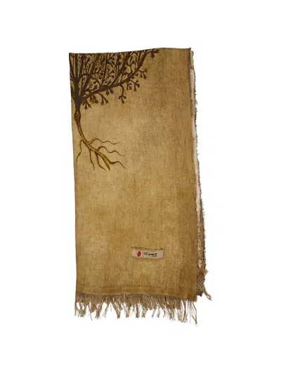 The House Of Lyria Tormento Patterned Tablecloth In Brown
