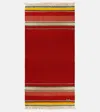 The House Of Lyria Xoroi Striped Wool-blend Throw In Red