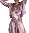 The House Of Perna Bronx Button Down Top In Rose Gold In Pink
