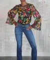 The House Of Perna Kennedy Top In Confetti Sequin In Multi