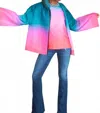 The House Of Perna Mandy Jacket In Autumn Ombre In Multi