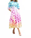 The House Of Perna Maria Midi Dress In Multicolor In Multi