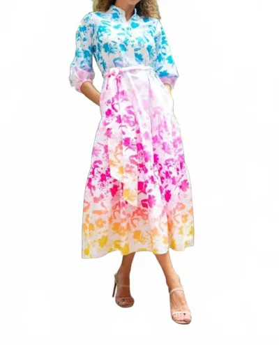 The House Of Perna Maria Midi Dress In Multicolor